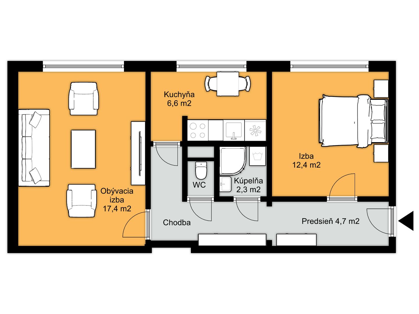 ALLE, s.r.o.: Veľký, útulný 2 izb. byt po šikovnej rekonštrukcii